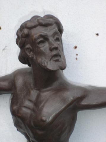 Vintage aardewerk crucifix jaren 80 beschikbaar voor biedingen