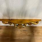Brocante houten console - 90 cm – goud - bij TTM Wonen, Www.ttmwonen.nl, Nieuw, Ophalen of Verzenden, Info@ttmwonen.nl