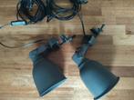 2 IKEA klemspotlampen – grijs, met snoer en schakelaar, Ophalen, Gebruikt