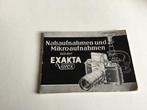 Exakta Varex Handleiding - Fotografie, Ophalen of Verzenden, 1940 tot 1960, Fototoestel
