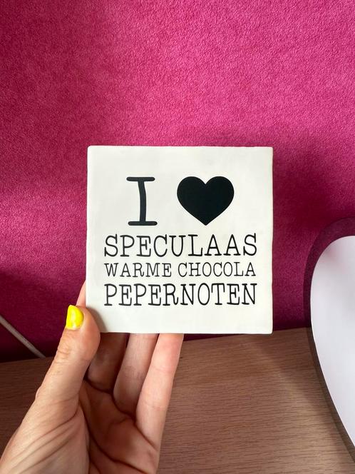 Tegel met opdruk (ook eigen opdruk mogelijk), Huis en Inrichting, Woonaccessoires | Tekstborden en Spreuken, Nieuw, Ophalen of Verzenden