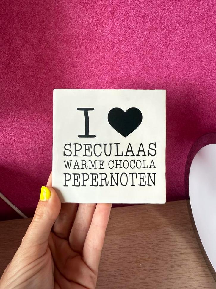 Tegel met opdruk (ook eigen opdruk mogelijk), Huis en Inrichting, Woonaccessoires | Tekstborden en Spreuken, Nieuw, Ophalen of Verzenden