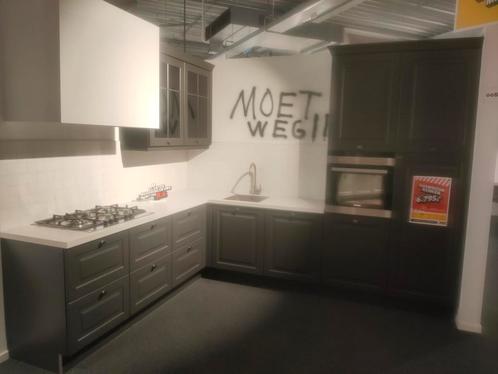 Showroom keuken sale LISELOT315, Huis en Inrichting, Keuken | Complete keukens, Nieuw, Hoekkeuken, Grijs, Composiet, Ophalen
