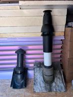 Rookgas afvoer 125 incl loodslap - ventilatie afvoer 100mm, Doe-het-zelf en Verbouw, Ventilatie en Afzuiging, Ophalen, Zo goed als nieuw