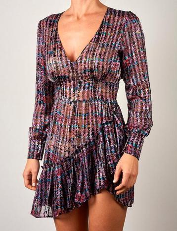 Italiaanse crêpezijde paarse jurk crêpe nieuw! beschikbaar voor biedingen