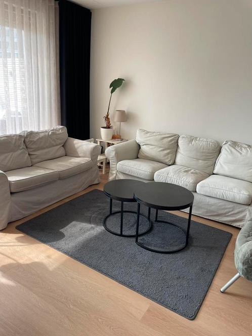 Mooie bankstel 2-en 3-zits bank Ikea Ektorp creme, Huis en Inrichting, Banken | Complete zithoeken, Zo goed als nieuw, Stof, Ophalen of Verzenden