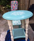 Planten tafel bijzet tafel TAFELTJE rond mandala, Huis en Inrichting, Tafels | Bijzettafels, 45 tot 60 cm, Minder dan 55 cm, Gebruikt