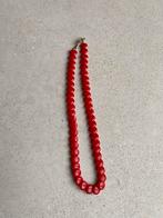 Rode Vintage Ketting, Ophalen of Verzenden, Gebruikt, Rood, Kunststof