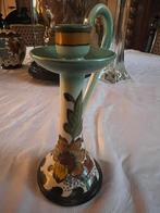 Kandelaar hoge blaker gouda plateel decor Locari 20 cm hoog, Ophalen of Verzenden, Koper of Brons