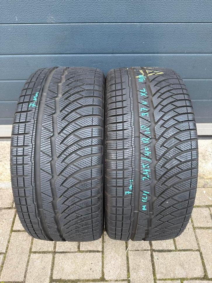 2x Michelin Alpin 245/40R18 97V XL banden ZGAN, Auto-onderdelen, Banden en Velgen, Band(en), Winterbanden, 18 inch, 245 mm, Ophalen of Verzenden
