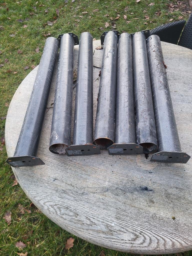 Set van 7 tafelpoten, Overige materialen, Gebruikt, Overige typen, 60 tot 80 mm