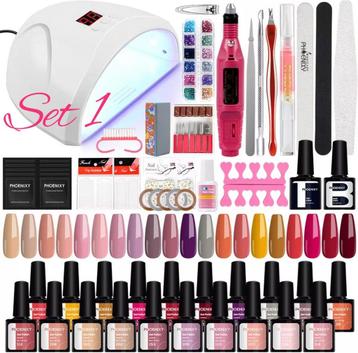 20 stuks Gellak met 36W uv led lamp en Nagelfrees. beschikbaar voor biedingen