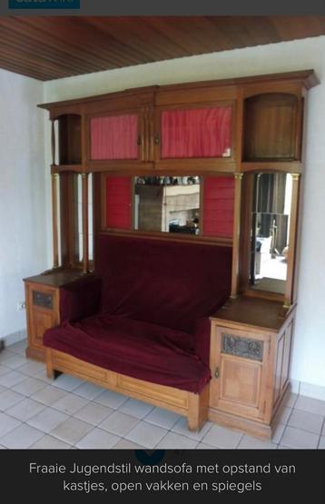 Art Nouveau zitmeubel / kast / bank Cosy Corner 1910 beschikbaar voor biedingen