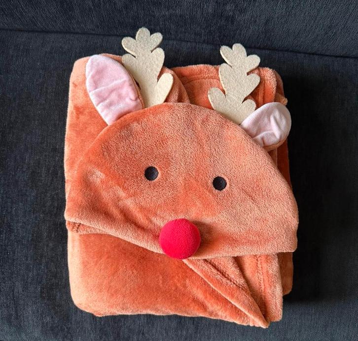 Rendier plaid, snuggle plaid, eland, kerst, Diversen, Kerst, Zo goed als nieuw, Ophalen of Verzenden