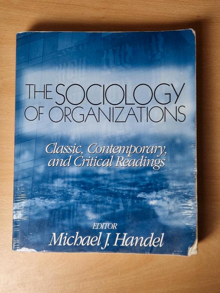 The Sociology of Organizations - Handel, Boeken, Studieboeken en Cursussen, Gelezen, WO, Gamma, Ophalen of Verzenden