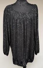 Supermooie nieuwe zwarte tuniek zilveren stippen MAGNA 56/58, Kleding | Dames, Grote Maten, Ophalen of Verzenden, Nieuw, Zwart