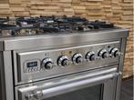 Luxe Fornuis Boretti Majestic 70cm rvs  4 pits 1 oven, 60 cm of meer, Zo goed als nieuw, Energieklasse A of zuiniger, Gas