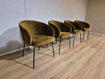 4x Showroommodel - Montel Tune Eetkamerstoelen - Stof beschikbaar voor biedingen