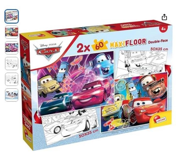 Liscani disney pixar carss puzzel, Hobby en Vrije tijd, Denksport en Puzzels, Nieuw, Legpuzzel, Minder dan 500 stukjes, Ophalen of Verzenden