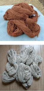 100% ALPACA wol 2-draad getwijnd hypoallergeen bruin en wit, Ophalen of Verzenden, Nieuw, Overige typen