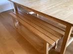 Grenen eettafel met bank - 220/265cm, Huis en Inrichting, Tafels | Eettafels, Ophalen, Gebruikt, 100 tot 150 cm, 200 cm of meer