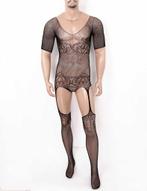 Heren zwarte body 4 / bodysuit sissy lingerie pakje sexy, Kleding | Heren, Ondergoed, Verzenden, Zwart, Nachtkleding