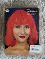 Pruik rood half lang Party Lits halloween moeilijk vlambaar, Ophalen of Verzenden, Zo goed als nieuw, Accessoires