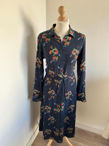 CKS maat L midi blauwe blouse jurk 2611 beschikbaar voor biedingen