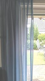 Blauwe Vitrage/Inbetween, 192x95cm, Vlinderplooi, Huis en Inrichting, Stoffering | Gordijnen en Lamellen, Ophalen of Verzenden