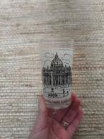Drinkglas met opdruk ‘’Roma piazza S.Pietro, Ophalen of Verzenden, Zo goed als nieuw, Frisdrankglas