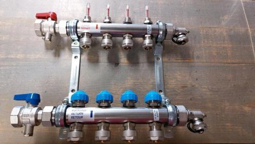 Opruiming RVS open verdelers incl 16x2 kopp, vloerverwarming, Doe-het-zelf en Verbouw, Metalen, Nieuw, IJzer, Ophalen