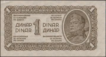 Joegoslavië 1 dinar 1944 XF p.48a (# 702) beschikbaar voor biedingen