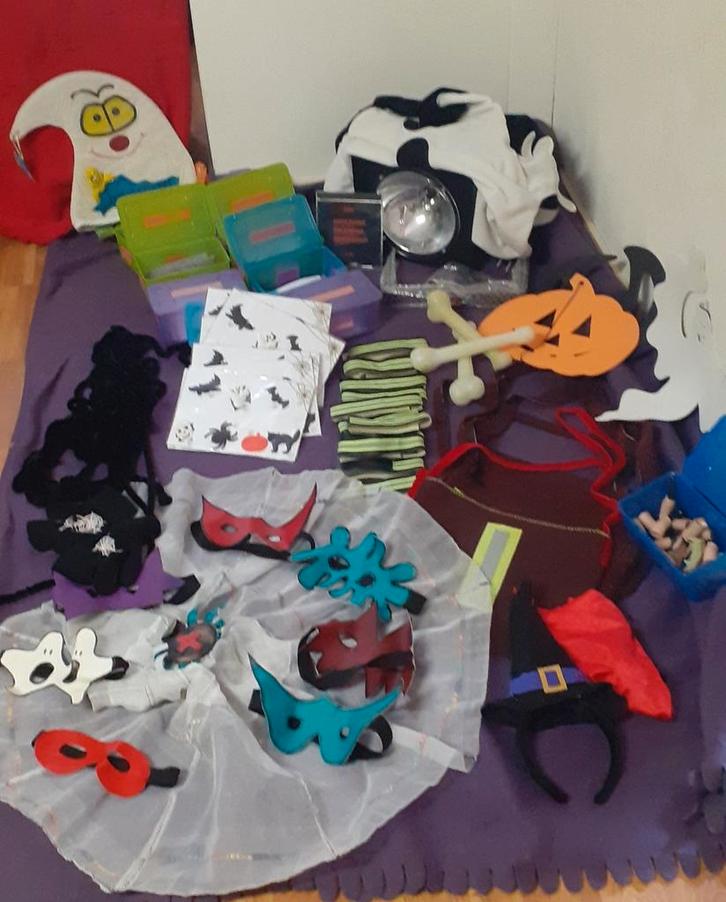 Griezel/Halloween speurtocht met accessoires en draaiboek, Kinderen en Baby's, Carnavalskleding en Verkleedspullen, Gebruikt, Jongen of Meisje