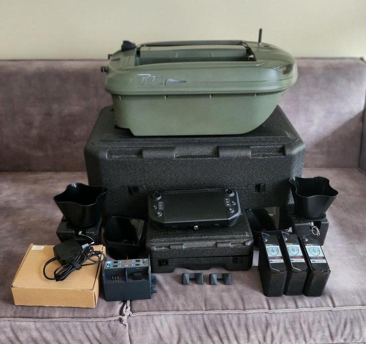 Complete karperset Rt7 Voeboot Nash Carp Porter Daiwa  Fox, Watersport en Boten, Hengelsport | Karpervissen, Zo goed als nieuw