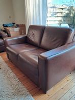 Leren 2- en 3zitsbank voor keet of schuur., Ophalen, Gebruikt