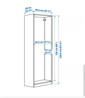 IKEA pax basiselement kast 100/58/236 - afbeelding 2