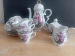 Koffie-/theeservies met bloemen, Gebruikt, Ophalen of Verzenden, Overige stijlen, Kop(pen) en/of Schotel(s)