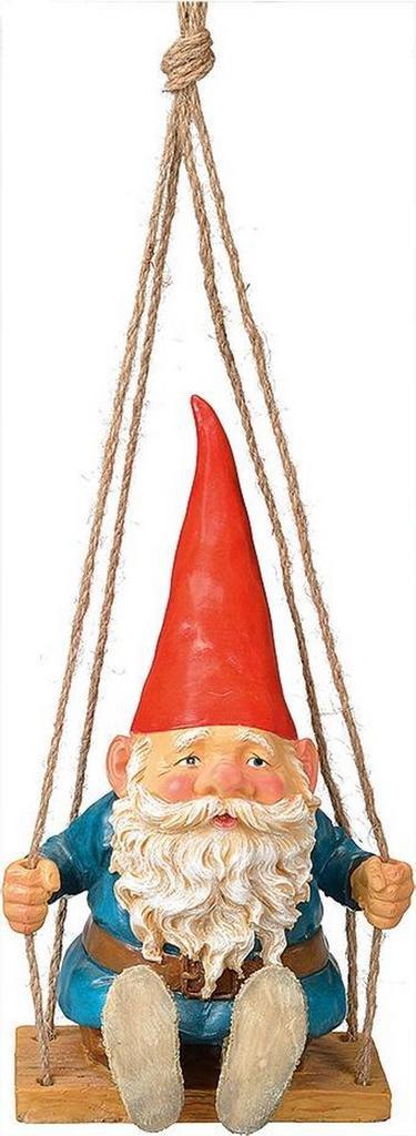 Rien Poortvliet schommel kabouter, Tuin en Terras, Tuinbeelden, Nieuw, Tuinkabouter, Kunststof, Ophalen of Verzenden