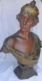 originele art nouveau brons buste Villanis Lucrece 72 cm !, Antiek en Kunst, Ophalen