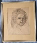 Leendert (Leo) Gestel (1881-1941) tekening meisjes portret., Antiek en Kunst, Ophalen of Verzenden