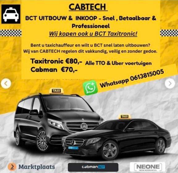 BCT TAXITRONIC | CABMAN | UITBOUW INKOOP SNELLE AFHANDELING!, Auto diversen, Auto-accessoires, Gebruikt, Ophalen