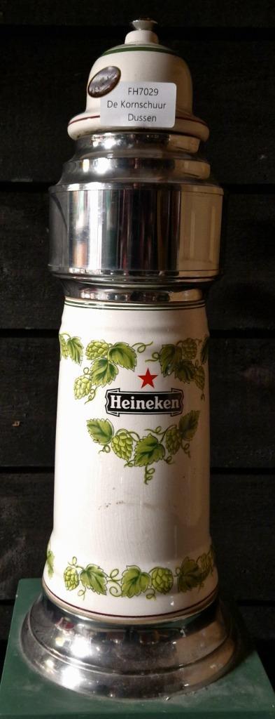 Heineken Bier tap porselein (FH7029) ''De Kornschuur'', Verzamelen, Biermerken, Zo goed als nieuw, Reclamebord, Plaat of Schild