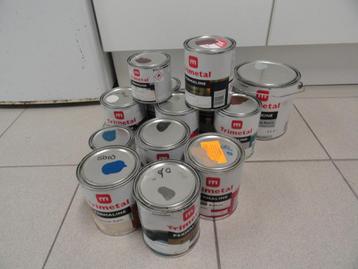 PARTIJ TRIMETAL ALKYD LAK PRIMER DIVERSE KLEUREN beschikbaar voor biedingen
