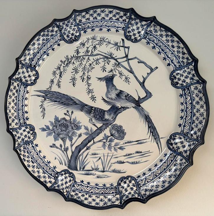 Bijzonder mooi groot bord, Antiek en Kunst, Antiek | Keramiek en Aardewerk, Ophalen of Verzenden