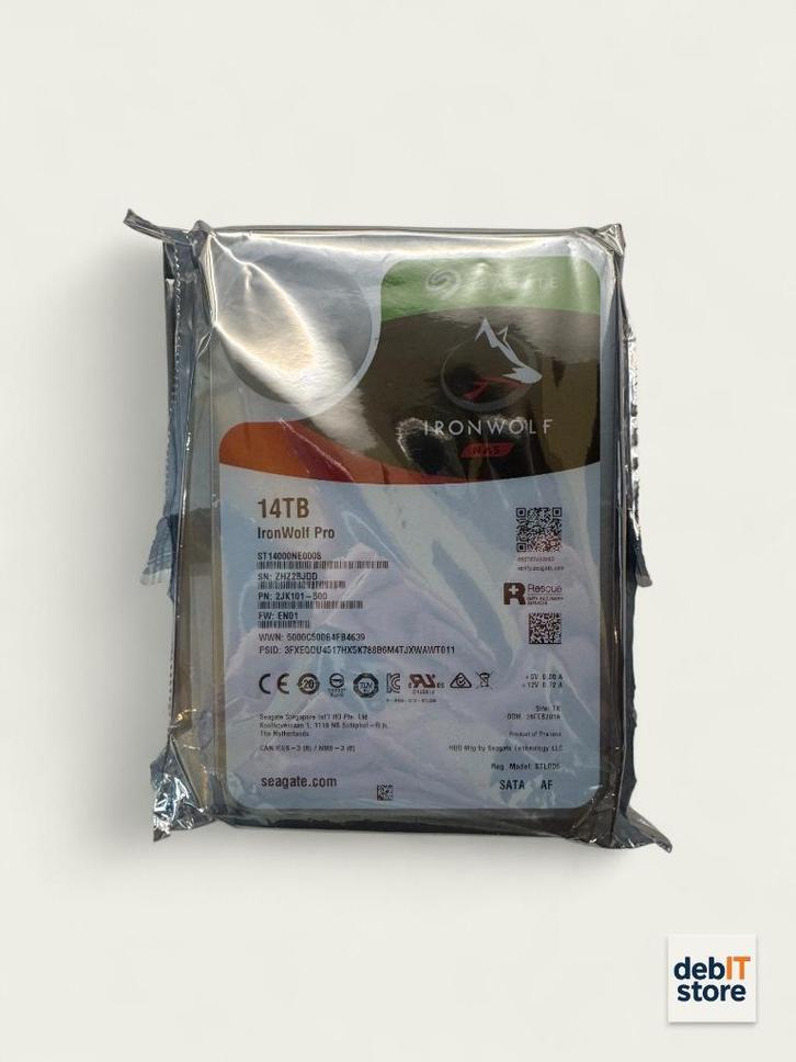Seagate Ironwolf Pro 14tb NAS HDD (Nieuw), Computers en Software, Harde schijven, Nieuw, Desktop, HDD, SATA, Ophalen of Verzenden