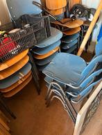 25 Schoolstoelen voor Opknapper/Project, Huis en Inrichting, Gebruikt, Blauw, Ophalen of Verzenden, Vijf, Zes of meer stoelen