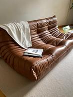 Ligne Roset - Togo - 3-zitter Bank/Sofa - Cognac Bruin Leer, Huis en Inrichting, 150 tot 200 cm, Driepersoons, Leer, Zo goed als nieuw