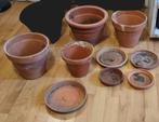 7 terracotta potten (vorstbestendige 10 jaar getest), Gebruikt, 40 cm of meer, Rond, Minder dan 40 cm
