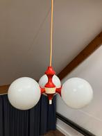 Richard Essig Quelle space age hanglamp jaren 70 met 3 bolle, Ophalen of Verzenden, Gebruikt, Minder dan 50 cm