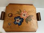 antiek dienblad handbeschilderd jaren 30/40, Huis en Inrichting, Ophalen of Verzenden, Gebruikt, Rechthoekig, Hout